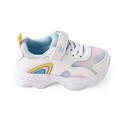 Cute Walk by Babyhug Velcro Closure Sneakers  - White & Blue