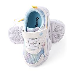 Cute Walk by Babyhug Velcro Closure Sneakers  - White & Blue