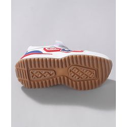Cute Walk by Babyhug Sneaker with Velcro Closure Floral Applique - White & Royal Blue