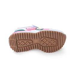 Cute Walk by Babyhug Sneaker with Velcro Closure Floral Applique - White & Royal Blue
