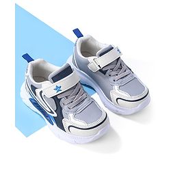 Cute Walk by Babyhug Sneaker  with Lace Up Closure - Blue & Beige