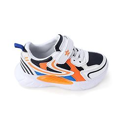 Cute Walk by Babyhug Sneaker  with Lace Up Closure - White & Orange