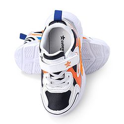 Cute Walk by Babyhug Sneaker  with Lace Up Closure - White & Orange