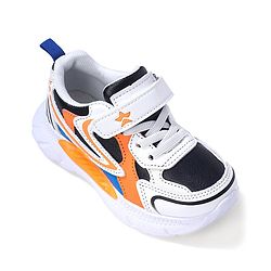 Cute Walk by Babyhug Sneaker  with Lace Up Closure - White & Orange