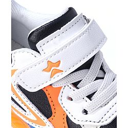 Cute Walk by Babyhug Sneaker  with Lace Up Closure - White & Orange