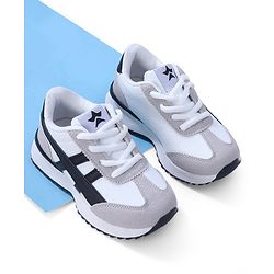 Cute Walk by Babyhug Lace Up Sneaker - White & Black