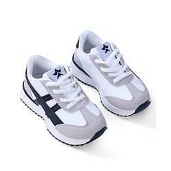 Cute Walk by Babyhug Lace Up Sneaker - White & Black