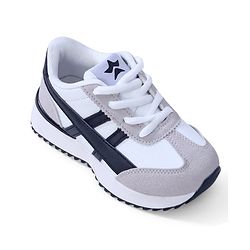 Cute Walk by Babyhug Lace Up Sneaker - White & Black