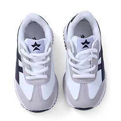 Cute Walk by Babyhug Lace Up Sneaker - White & Black