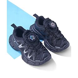 Cute Walk by Babyhug Sneaker with Lace up Closure - Black