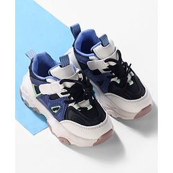 Cute Walk by Babyhug Sneaker with Lace Up Closure - White & Blue