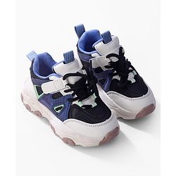 Cute Walk by Babyhug Sneaker with Lace Up Closure - White & Blue