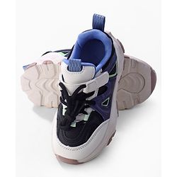 Cute Walk by Babyhug Sneaker with Lace Up Closure - White & Blue