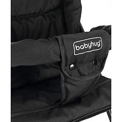 Babyhug Air Glide Buggy Light Weight Stroller with Canopy - Black