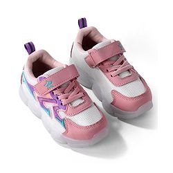 Cute Walk by Babyhug Sneaker With Velcro Closure Solid - Pink