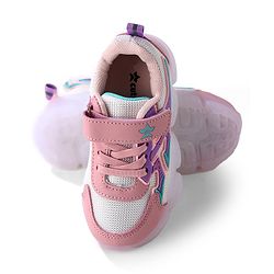 Cute Walk by Babyhug Sneaker With Velcro Closure Solid - Pink