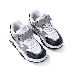 Cute Walk by Babyhug Sneaker with Lace Up & Velcro Closure - White & Black