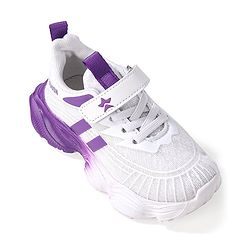 Cute Walk by Babyhug Sneaker Shoes With Velcro Closure - White & Purple