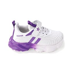 Cute Walk by Babyhug Sneaker Shoes With Velcro Closure - White & Purple