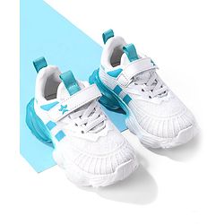 Cute Walk by Babyhug Sneaker Shoes With Velcro Closure - White & Purple