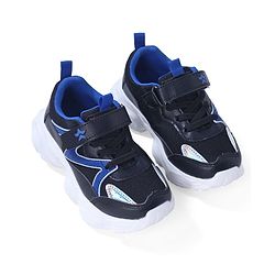 Cute Walk by Babyhug Sneaker with Lace Up & Velcro Closure - Black & Blue