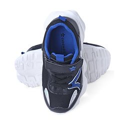 Cute Walk by Babyhug Sneaker with Lace Up & Velcro Closure - Black & Blue