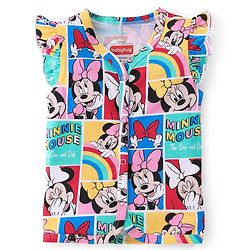 Babyhug Interlock Frill Sleeves Front Open Jhablas Minnie & Friends Print Pack of 3 - Multicolour