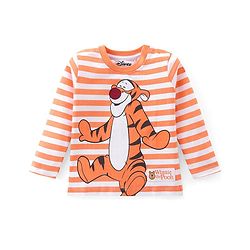 Babyhug Disney Single Jersey Full Sleeves T-Shirts With Winnie & Friends Graphic and Badge Detailing Pack of 2 - Yellow & Orange