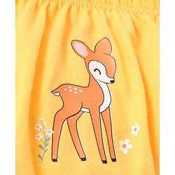 Babyhug Single Jersey 100% Cotton Knit Bloomers Bunny & Floral Print Pack of 5 - White Orange & Yellow