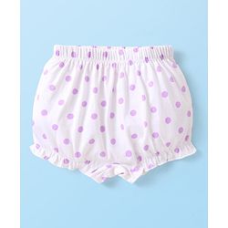 Babyhug Single Jersey 100% Cotton Knit Bloomers Bunny & Floral Print Pack of 5 - White Orange & Yellow