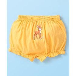 Babyhug Single Jersey 100% Cotton Knit Bloomers Bunny & Floral Print Pack of 5 - White Orange & Yellow