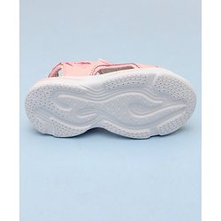 Cute Walk by Babyhug Sandals with Velcro Closure & Floral Print - Pink