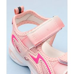 Cute Walk by Babyhug Sandals with Velcro Closure & Floral Print - Pink