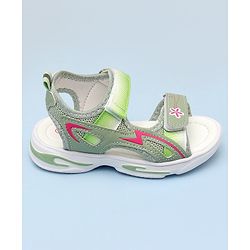 Cute Walk by Babyhug Sandals with Velcro Closure & Floral Print - Pink