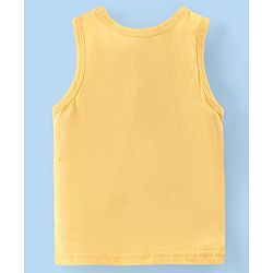 Babyhug 100% Cotton Sleeveless Vest Animal Print Pack of 3 - Yellow