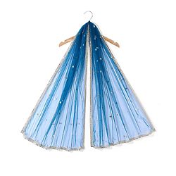 Babyhug Woven 3/4th Sleeves Foil Printed Kurti Gharara & Net Dupatta Set - Teal Blue