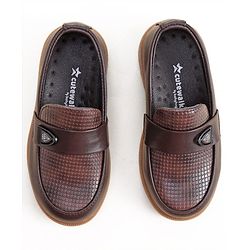 Cute Walk by Babyhug Slip On Loafer Shoes - Dark Brown