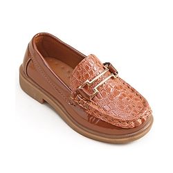 Cute Walk by Babyhug Slip On Loafer Shoes With Textured Design - Brown
