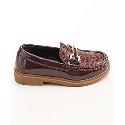 Cute Walk by Babyhug Slip On Loafer Shoes With Textured Design - Brown