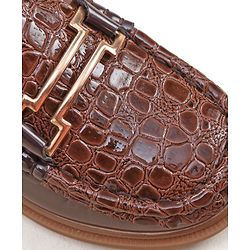 Cute Walk by Babyhug Slip On Loafer Shoes With Textured Design - Brown