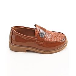 Cute Walk by Babyhug Slip On Formal Shoes- Brown