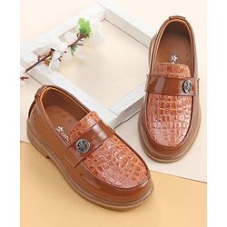 Cute Walk by Babyhug Slip On Formal Shoes- Brown