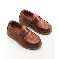 Cute Walk by Babyhug Slip On Formal Shoes- Brown