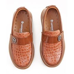 Cute Walk by Babyhug Slip On Formal Shoes- Brown