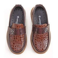 Cute Walk by Babyhug Slip On Formal Shoes- Dark Brown