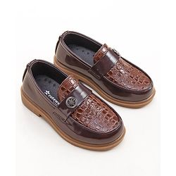 Cute Walk by Babyhug Slip On Formal Shoes- Brown