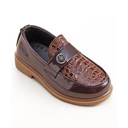 Cute Walk by Babyhug Slip On Formal Shoes- Brown