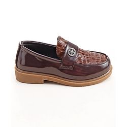 Cute Walk by Babyhug Slip On Formal Shoes- Brown