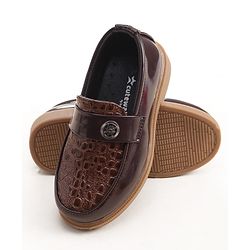 Cute Walk by Babyhug Slip On Formal Shoes- Brown