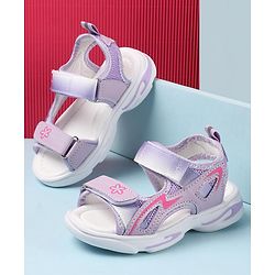 Cute Walk by Babyhug Sandals with Velcro Closure Floral Print - Purple